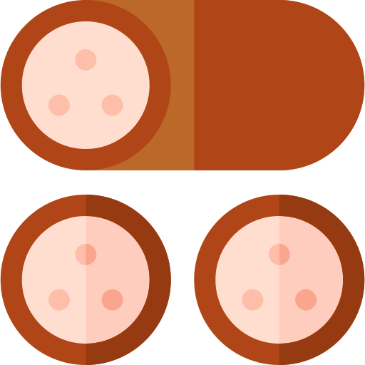 salsiccia Basic Rounded Flat icona