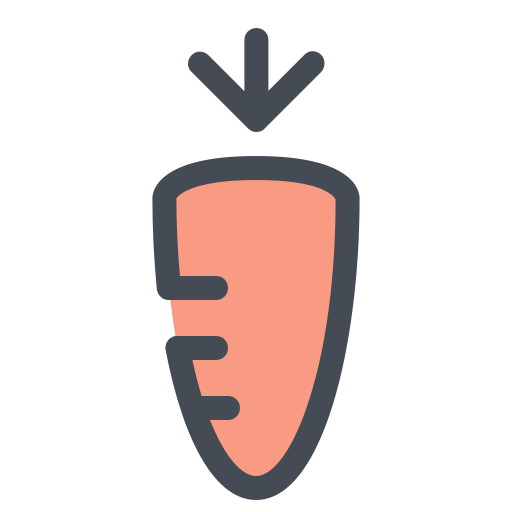 Zanahoria Sergei Kokota Lineal Color icono