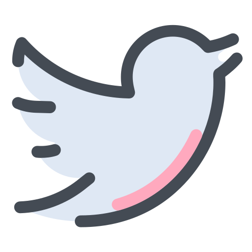 Twitter Sergei Kokota Lineal Color icon
