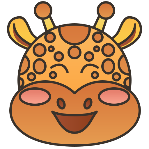 Żyrafa Amethys Design Lineal Color ikona
