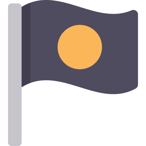 bandiera della fossa Kawaii Flat icona