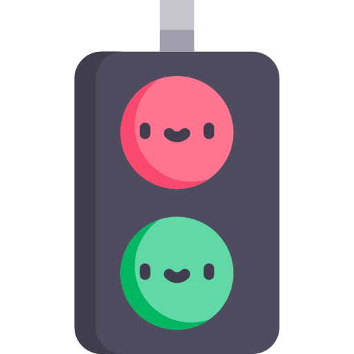 Traffic lights Kawaii Flat icon