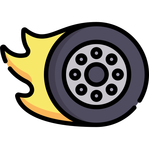 Fire wheel Kawaii Lineal color icon