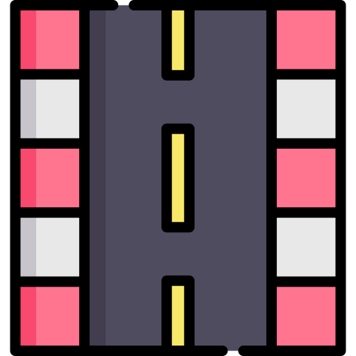 Racetrack Kawaii Lineal color icon