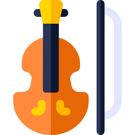 Violino Basic Rounded Flat Ícone
