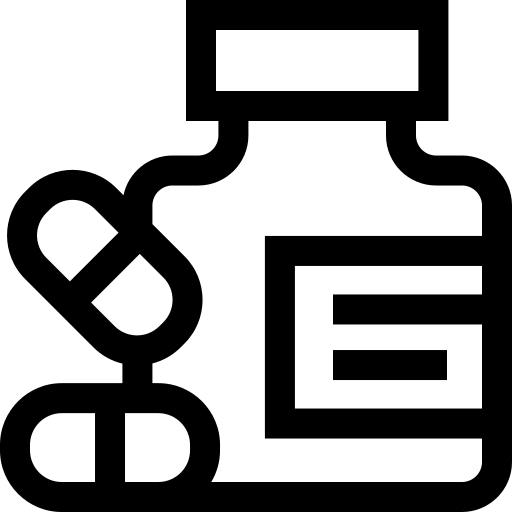 geneesmiddel Basic Straight Lineal icoon