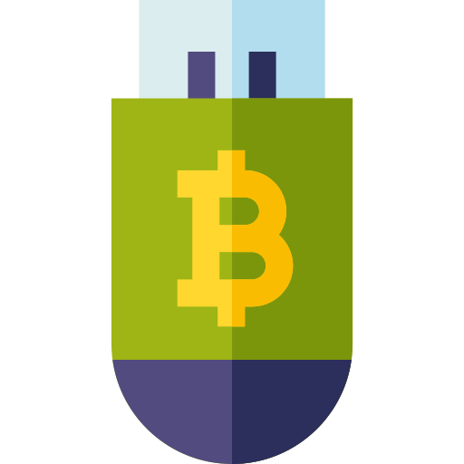 Bitcoin Basic Straight Flat icono