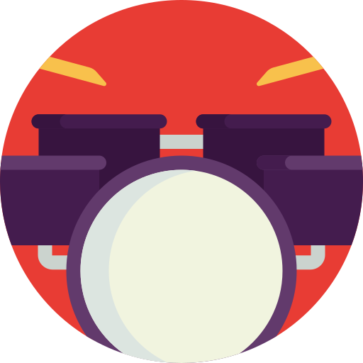 Drum set Detailed Flat Circular Flat icon