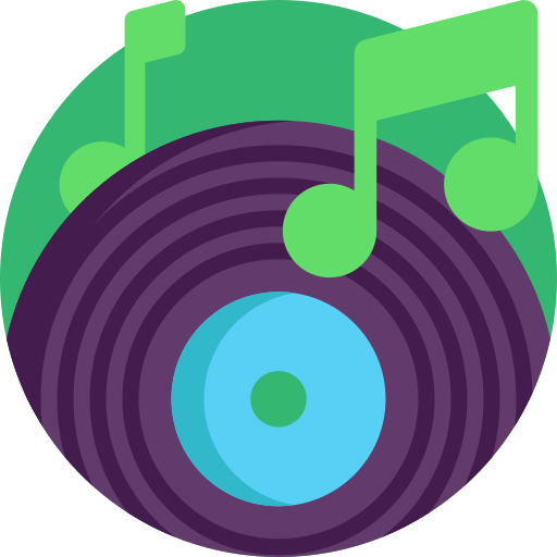 vinyl Detailed Flat Circular Flat icon
