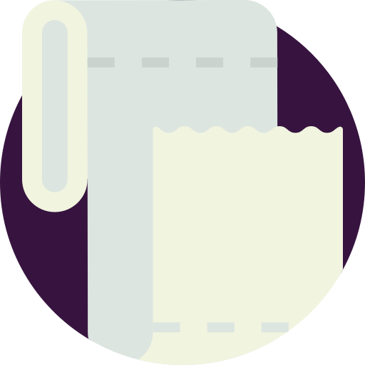 toiletpapier Detailed Flat Circular Flat icoon