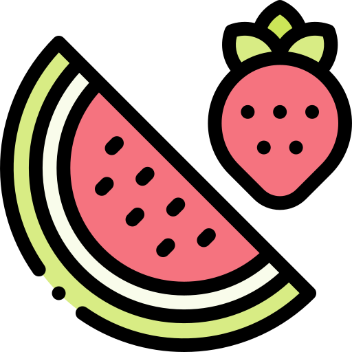 Fruta Detailed Rounded Lineal color icono