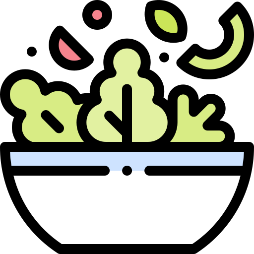 Salad Detailed Rounded Lineal color icon