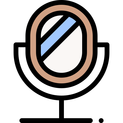 鏡 Detailed Rounded Lineal color icon
