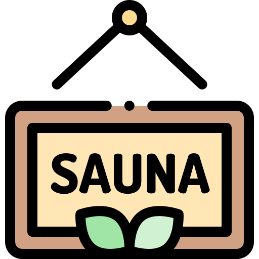 Sauna Detailed Rounded Lineal color icono