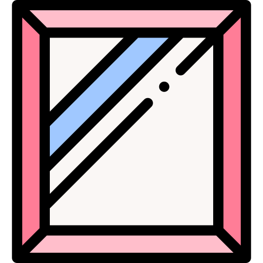 거울 Detailed Rounded Lineal color icon