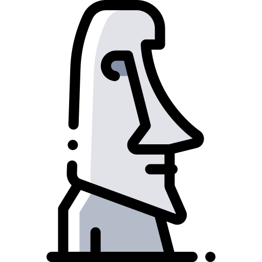 Moai Detailed Rounded Color Omission icon