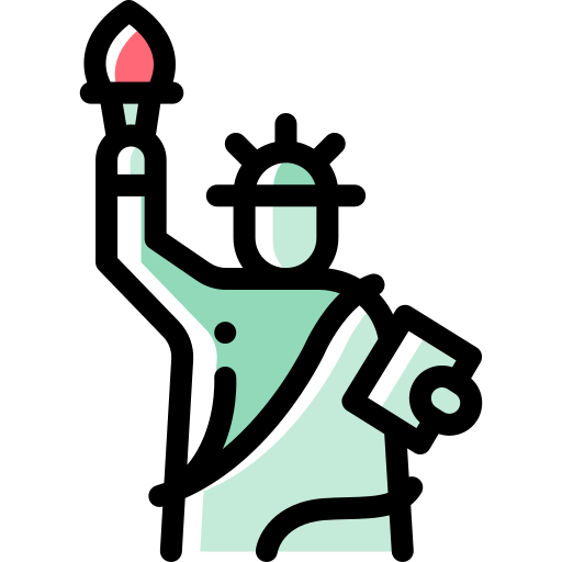 Статуя Свободы Detailed Rounded Color Omission иконка