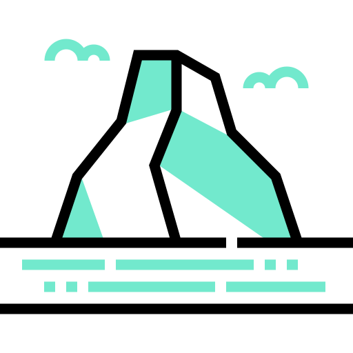 góra lodowa Detailed Straight One Color ikona