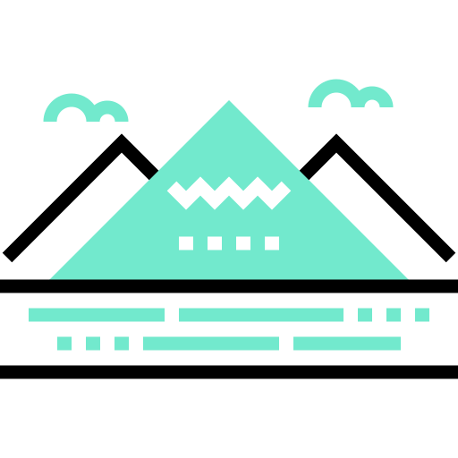Montañas Detailed Straight One Color icono