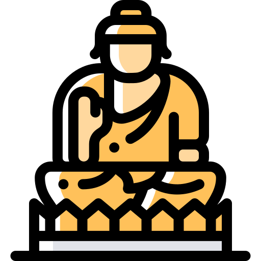 Tian tan buddha Detailed Rounded Color Omission icon