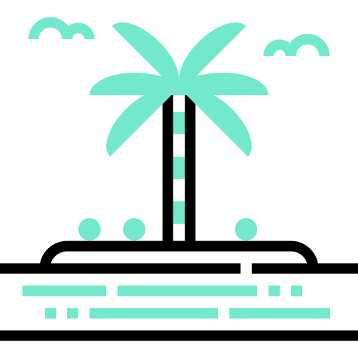 Island Detailed Straight One Color icon