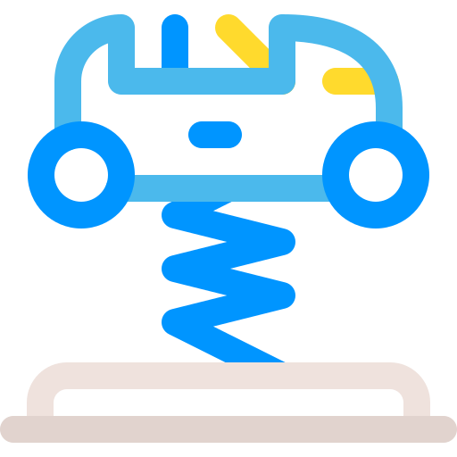 봄 그네 차 Basic Rounded Lineal Color icon