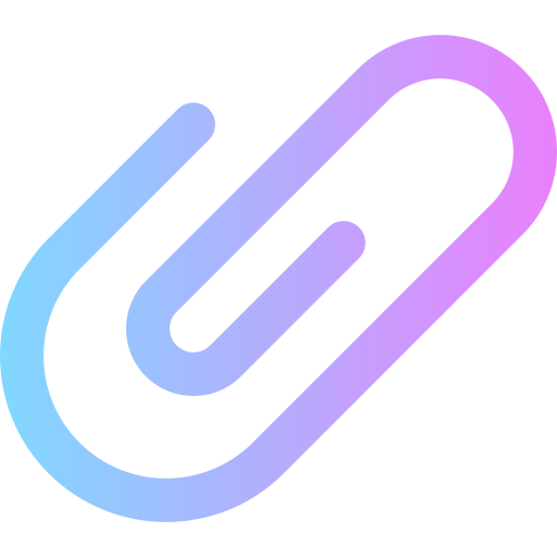 Paperclip Super Basic Rounded Gradient icon