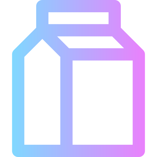 caja de leche Super Basic Rounded Gradient icono