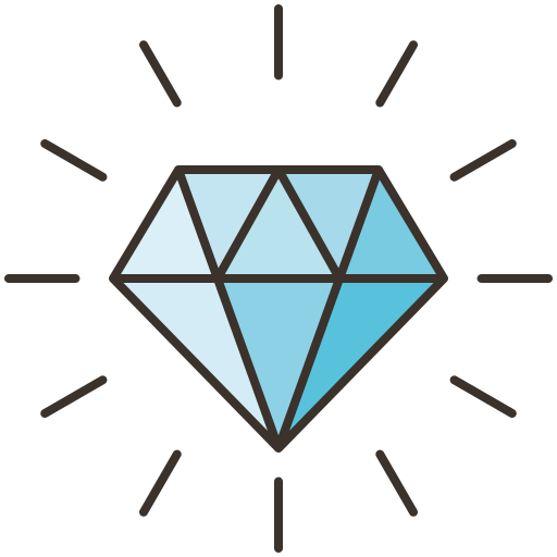 Diamond Amethys Design Lineal Color icon