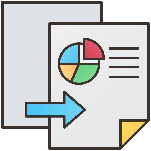 Übertragen von daten Amethys Design Lineal Color icon