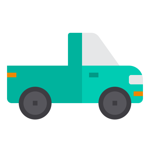 pick-up vrachtwagen itim2101 Flat icoon