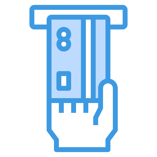 geldautomaat itim2101 Blue icoon