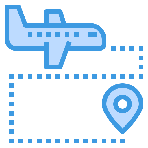 Aeropuerto itim2101 Blue icono