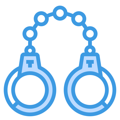 Handcuffs itim2101 Blue icon