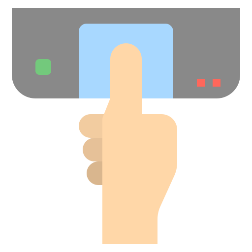 Escaneo de huellas digitales Ultimatearm Flat icono