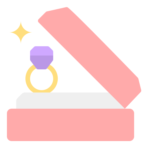 Wedding ring Ultimatearm Flat icon