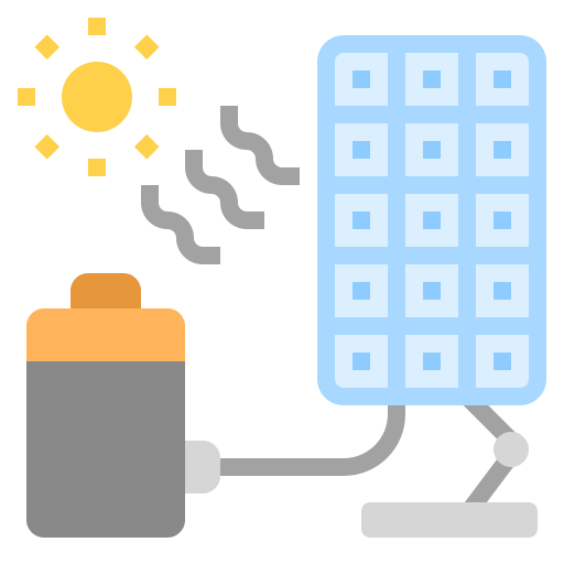 太陽電池 Ultimatearm Flat icon