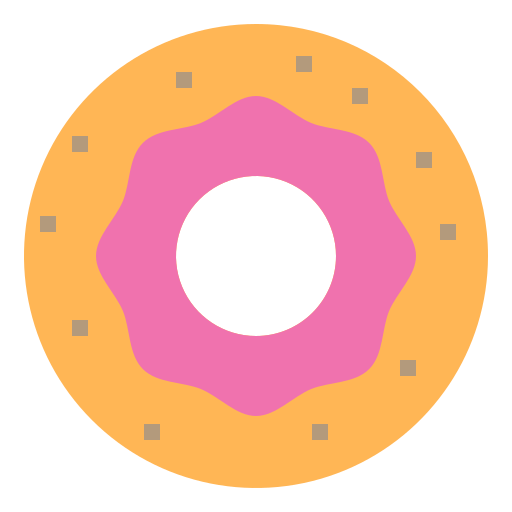 donut Payungkead Flat icoon
