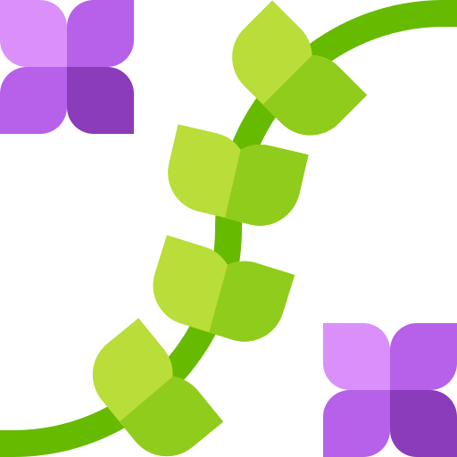 bloem ontwerp Basic Straight Flat icoon