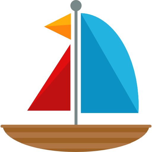 barco de vela Roundicons Flat icono
