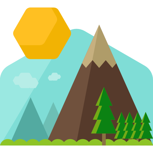 montaña Roundicons Flat icono