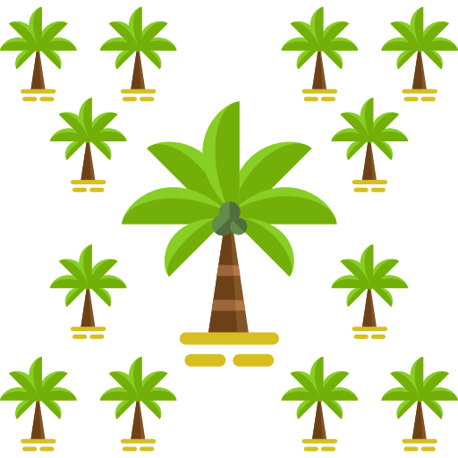 palmboom Roundicons Flat icoon
