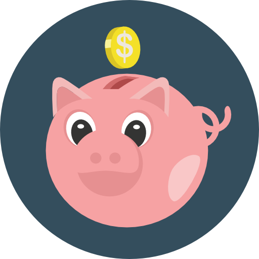 sparschwein Roundicons Circle flat icon