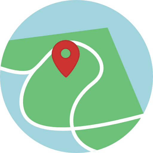 지도 Roundicons Circle flat icon