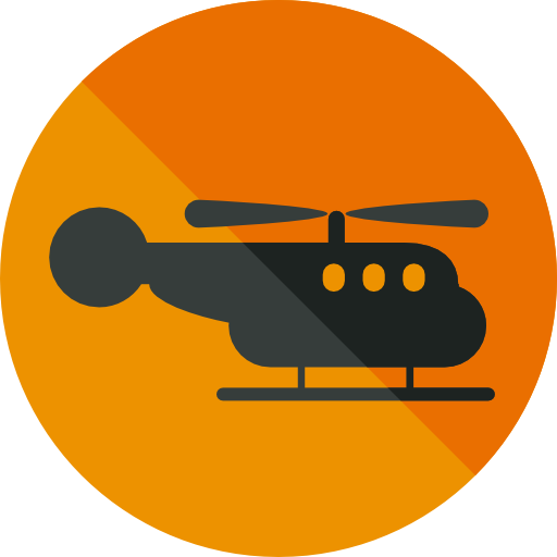 Helicopter Roundicons Circle flat icon