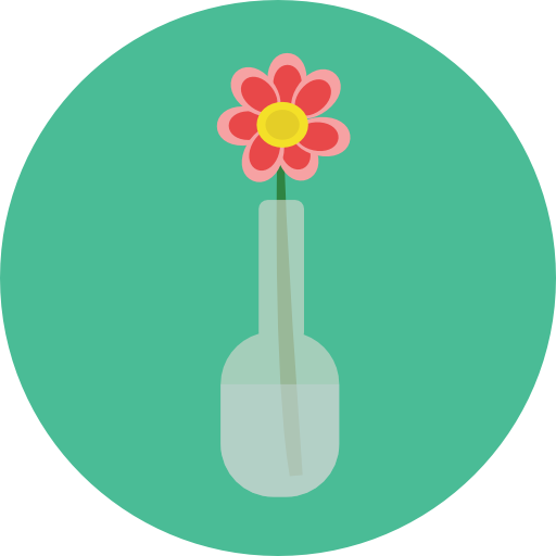 Flower Roundicons Circle flat icon