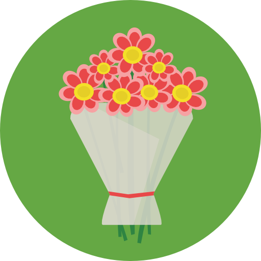 Bouquet Roundicons Circle flat icon