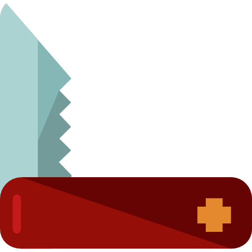 cuchillo del ejército suizo Roundicons Flat icono