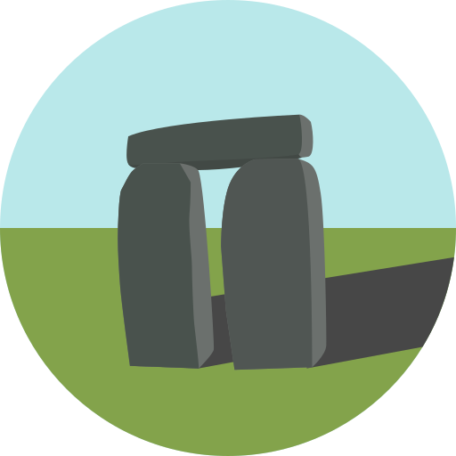 Stonehenge Roundicons Circle flat icon