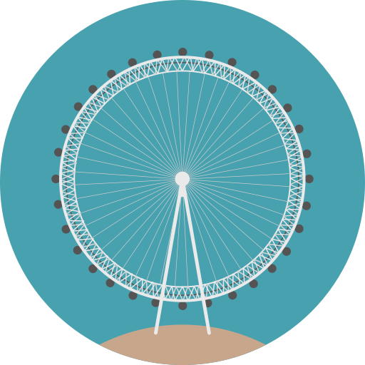 londense oog Roundicons Circle flat icoon